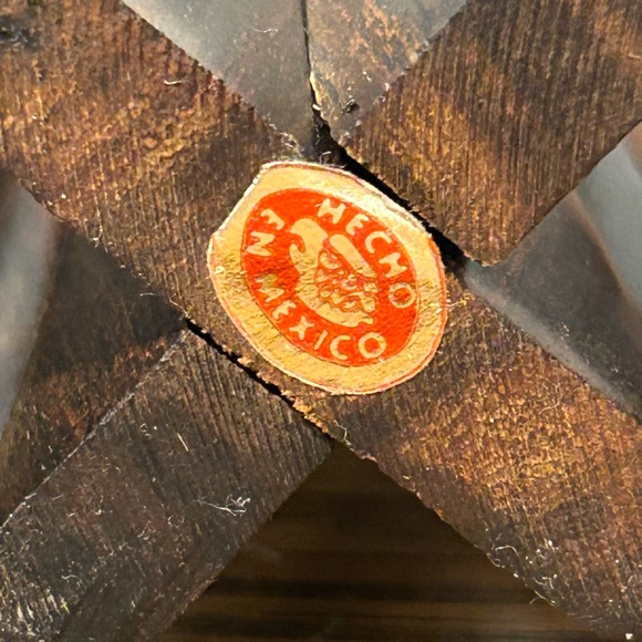 Vintage Wooden Angel Sculpture Trio - Brown - Picture 10 of 11